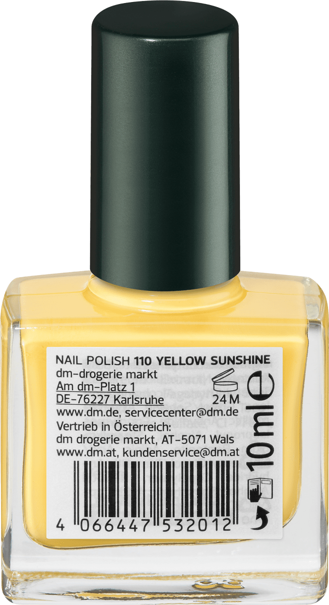 Nagellack Color & Care Nail Polish 110 Yellow Sunshine, 10 ml