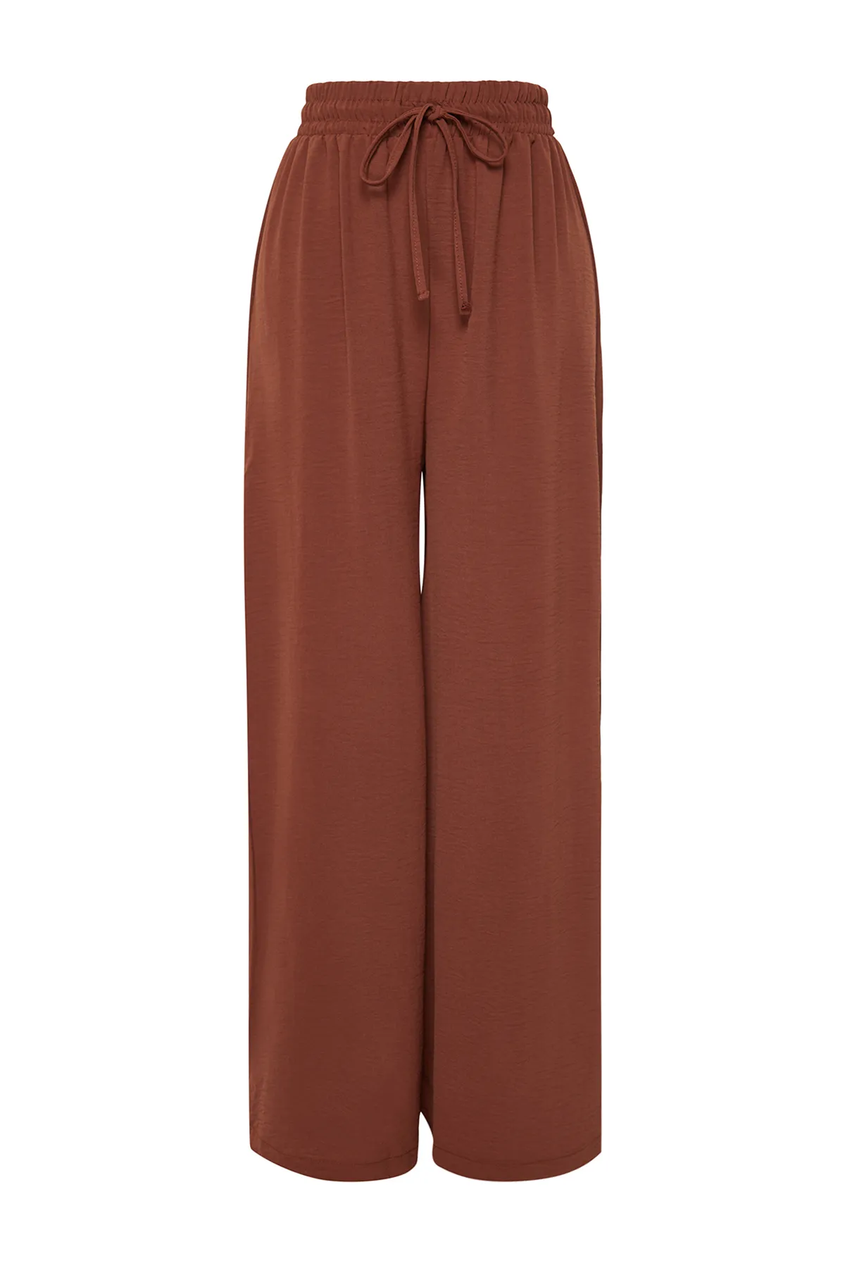 Trendyol Modest  Braune gewebte Hose mit weitem Bein TCTSS22PL0240
