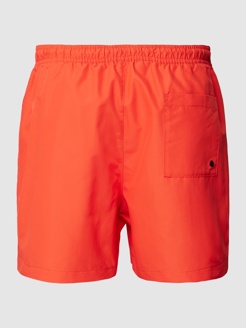 Badehose mit Label-Print in rot