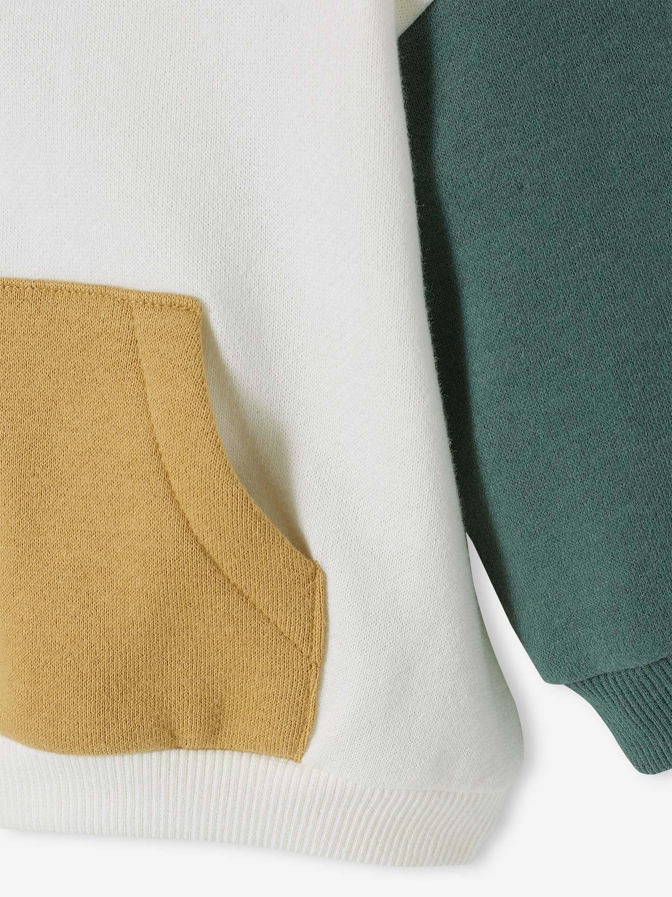Ensemble bébé sweat en molleton + pantalon en velours ivoire