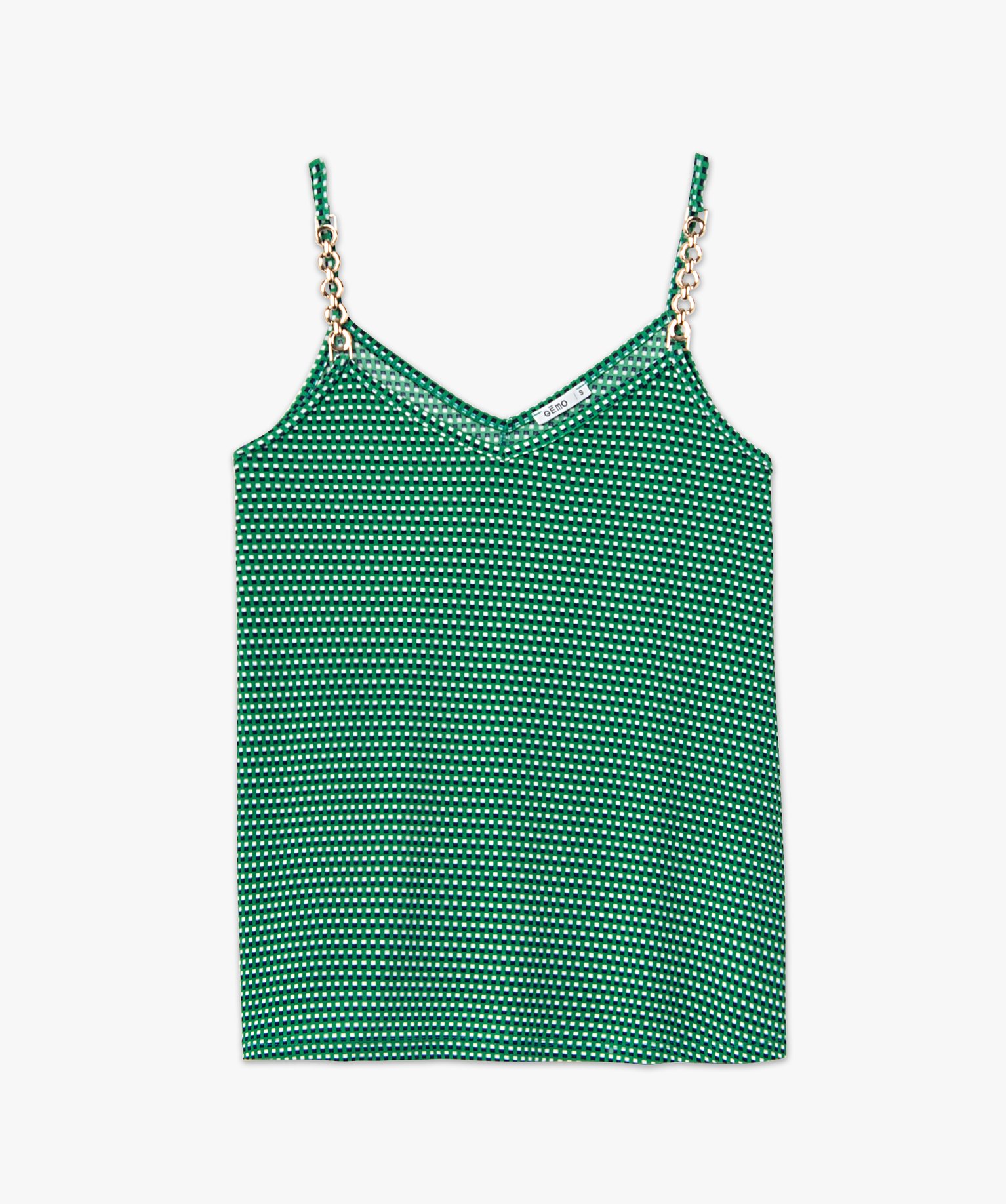 Débardeur femme à bretelles chaines imprime | GEMO