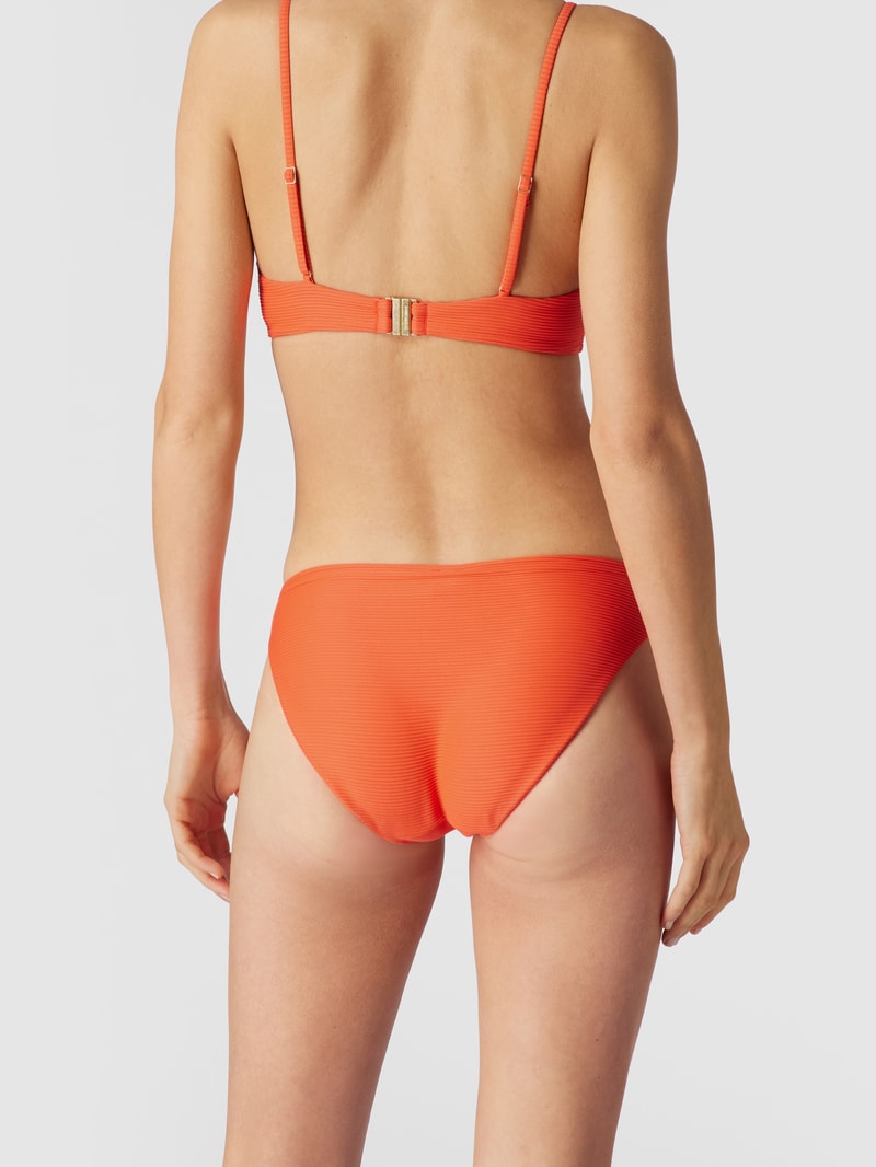 Bikini-Hose mit Strukturmuster in koralle
