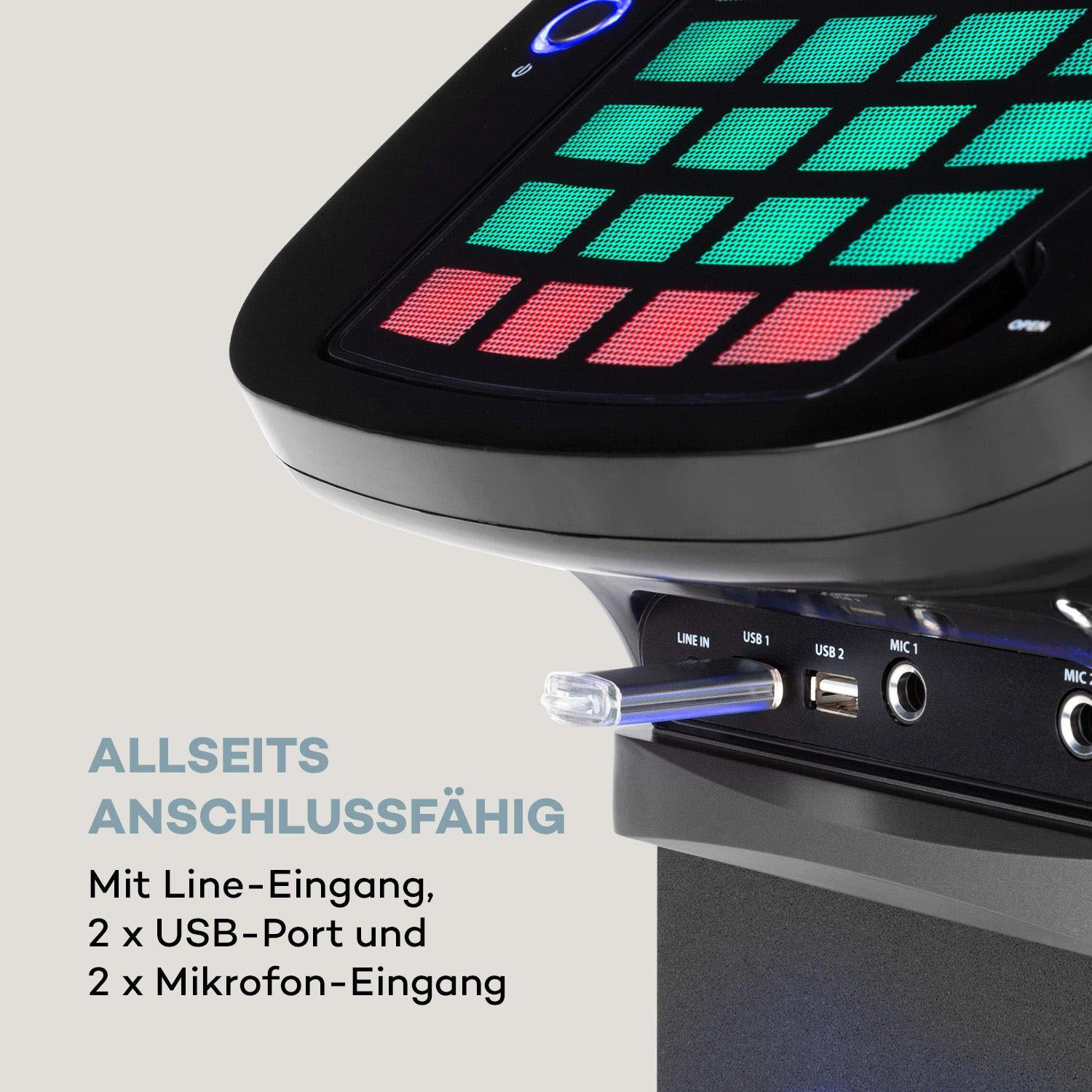 Auna KaraBig Party-Lautsprecher (Bluetooth, 80 W)