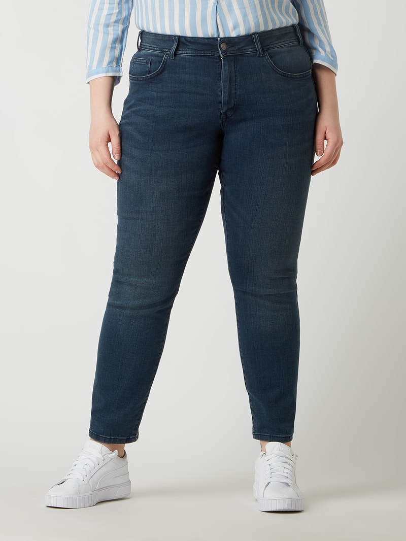 Slim Fit PLUS SIZE Jeans mit Stretch-Anteil in dunkelblau