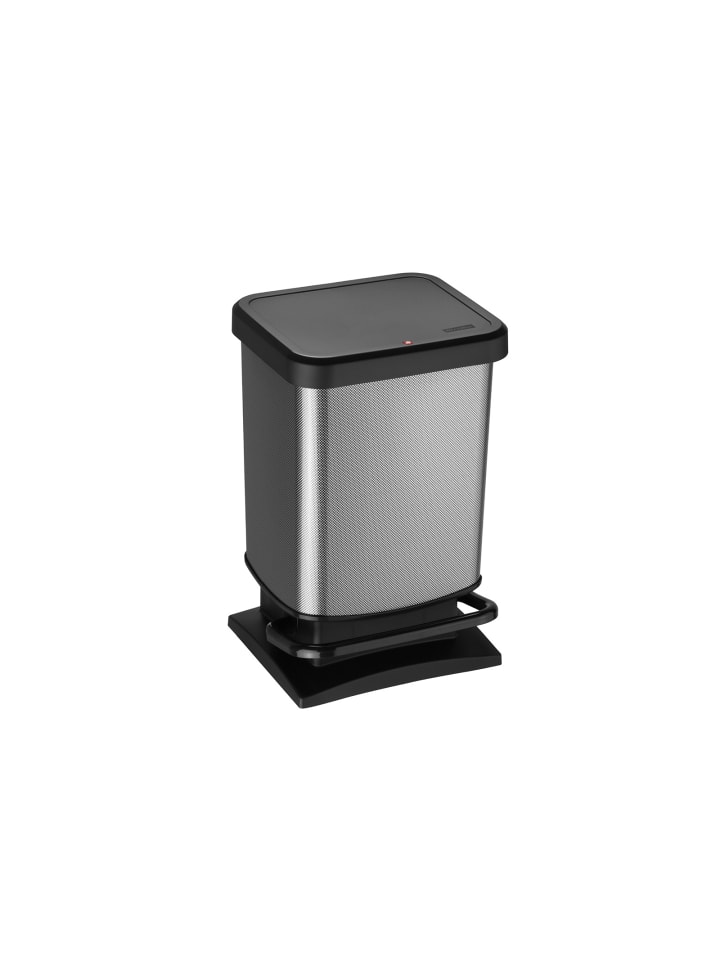 Rotho Paso Mülleimer 20l mit Deckel, Kunststoff (PP) in Carbon metallic günstig kaufen onesize