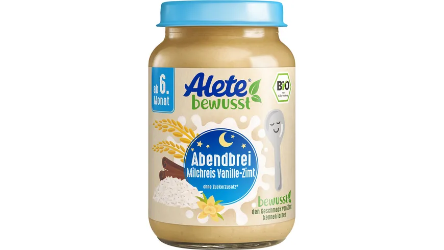 ALETE Bio Abendbrei Milchreis Vanille-Zimt ab 6. Monat 190g 190 g