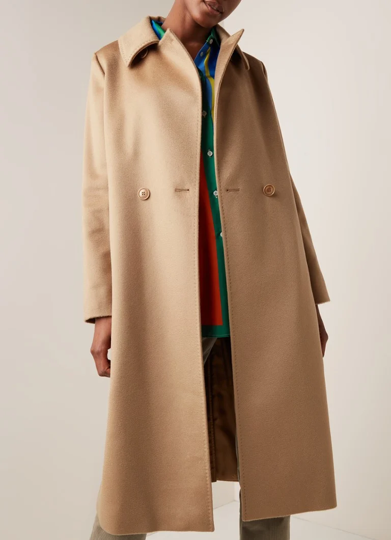 MaxMara Collage coat in wool blend with tie belt