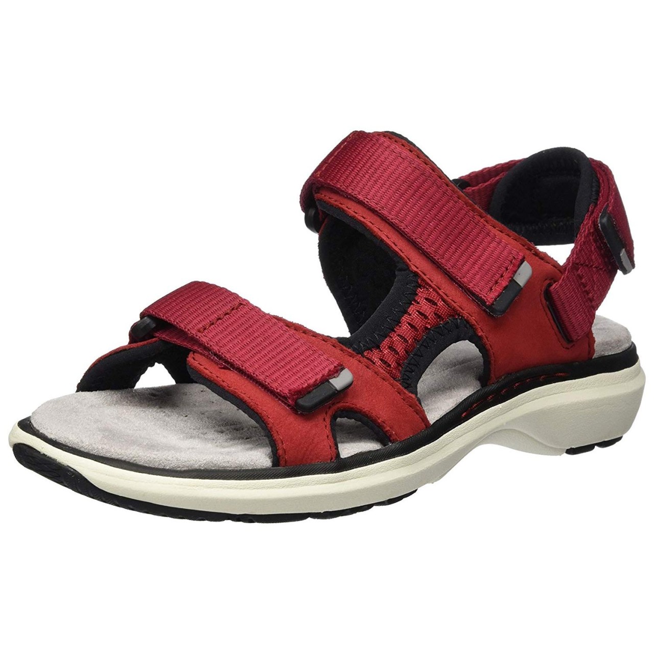 CLARKS Komfort Sandalen rot