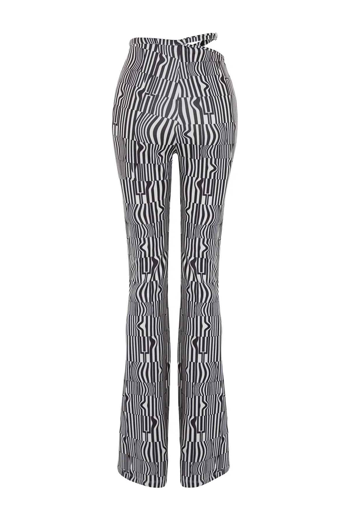 Trendyol Collection  Mehrfarbige gestrickte gestreifte Hose mit weitem Bein TPRSS23PL00011
