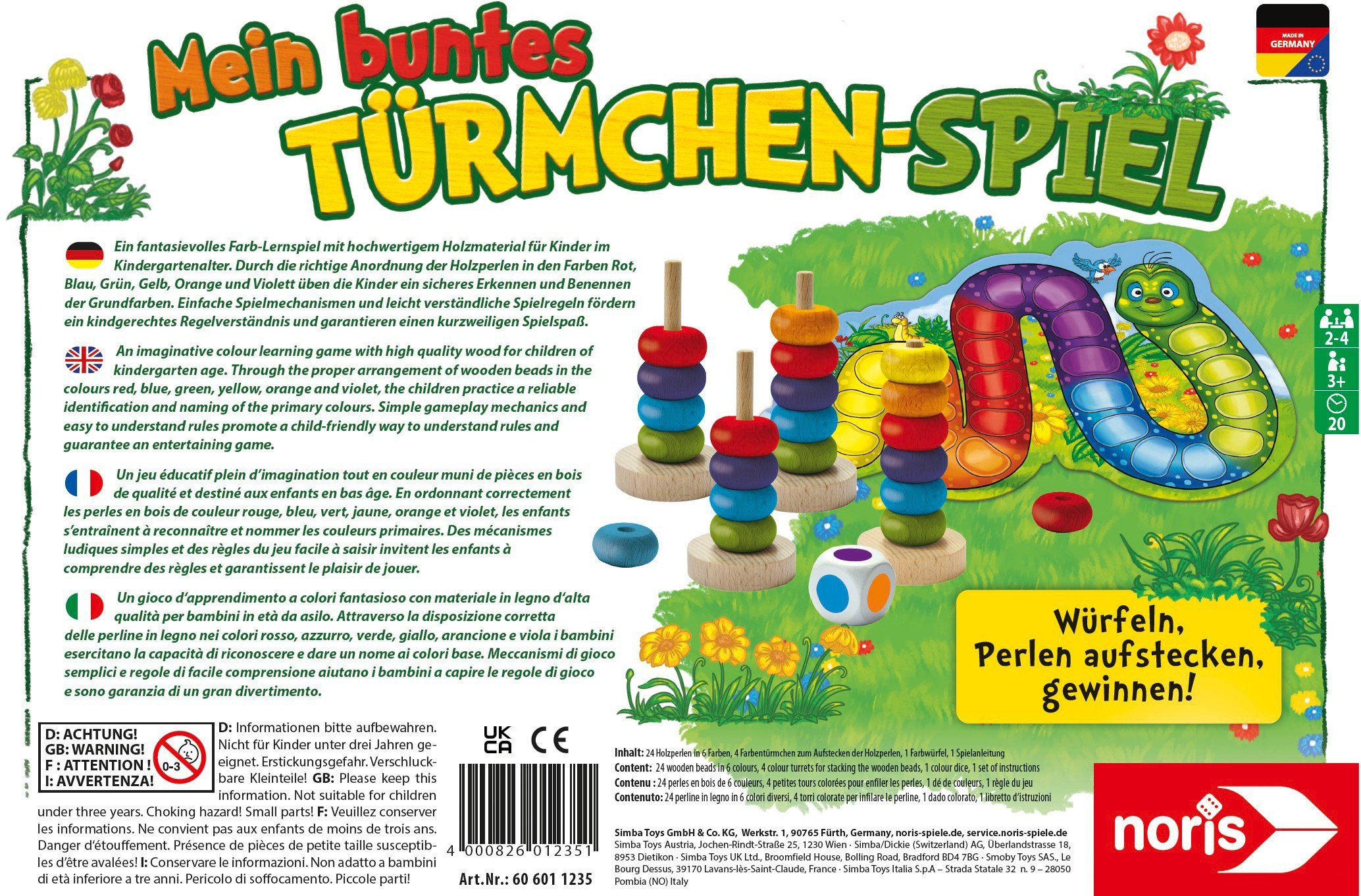 Noris Spiel, Mein buntes Türmchenspiel, Made in Germany
