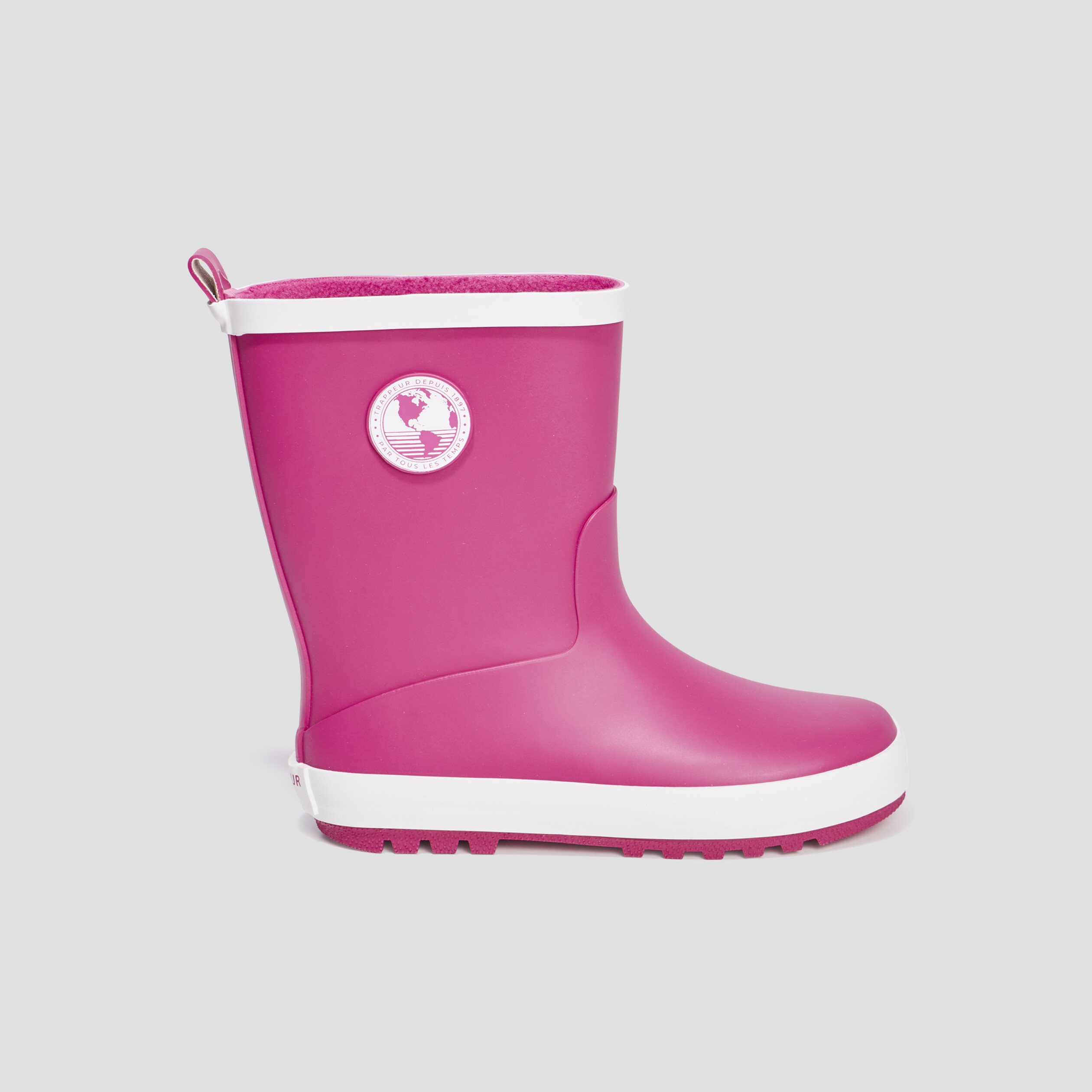 Bottes de pluie Trappeur rose fille | La Halle