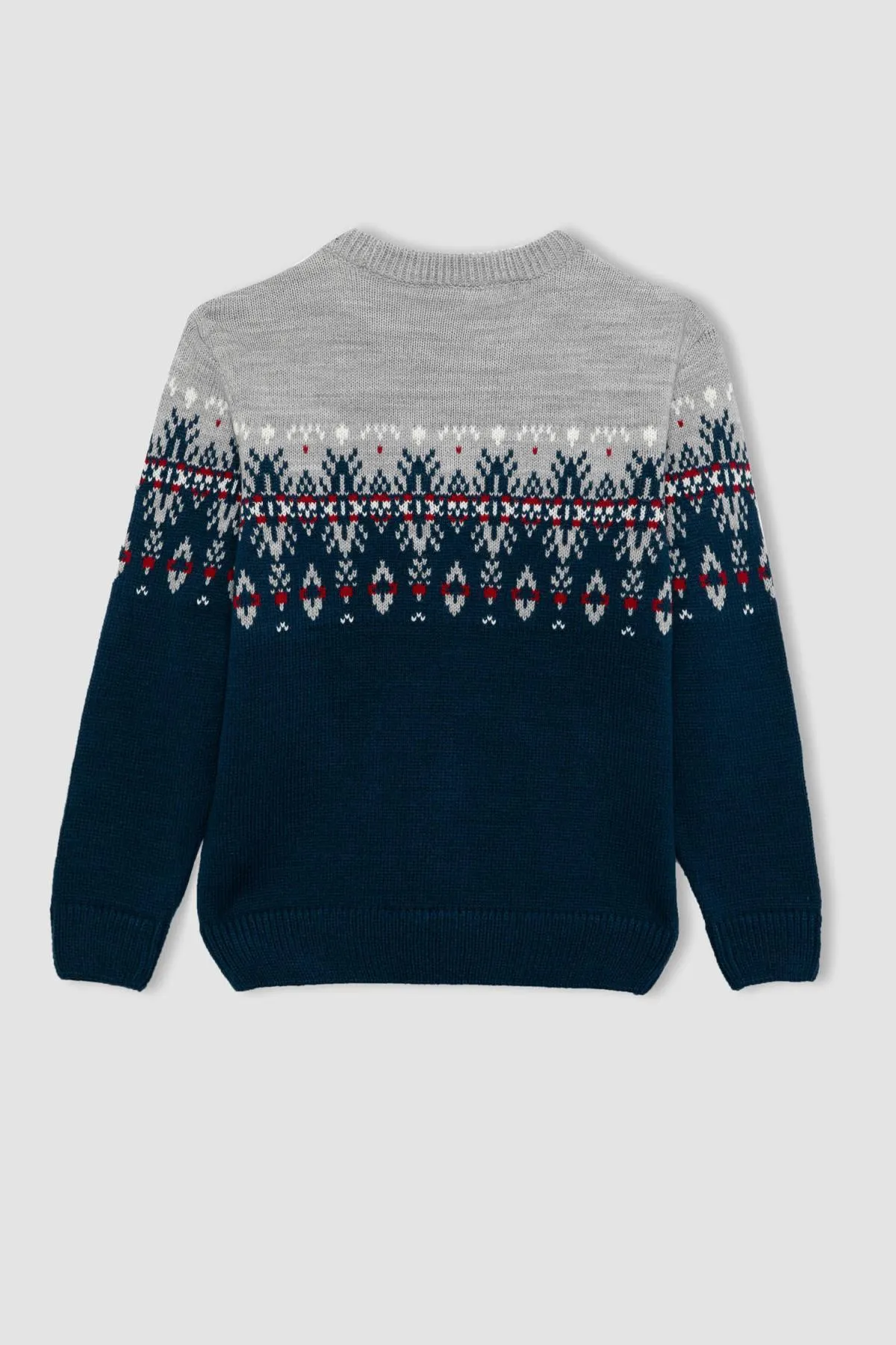 DeFacto  Jungenpullover mit Rundhalsausschnitt und Neujahrsmotiv