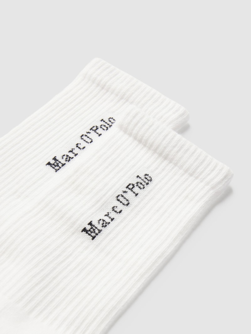 Socken mit Label-Detail im 2er-Pack Modell 'Alex' in weiß