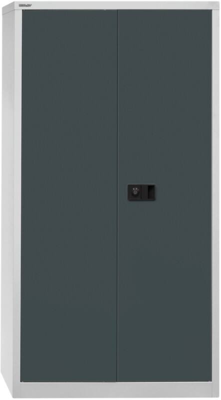Bisley Flügeltürenschrank Universal Lichtgrau, Anthrazitgrau 914 x 400 x 1.806 mm