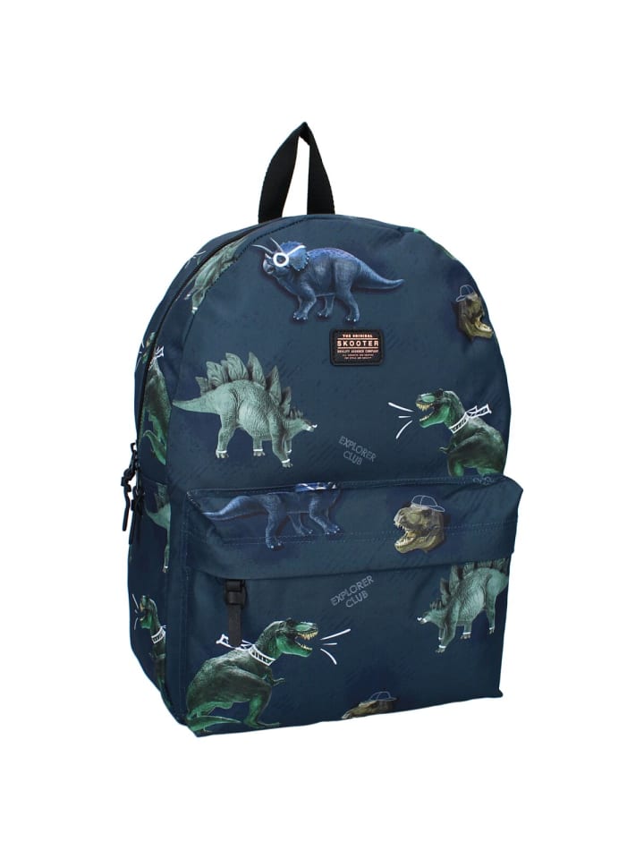 COFI 1453 Skooter Dino Kinderrucksack – Verstärkt &gepolsterten Gurten in Blau günstig kaufen 39 cm