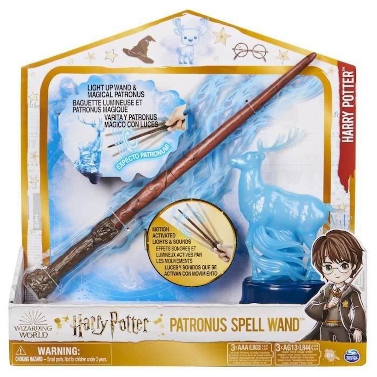 BAGUETTE MAGIQUE COLLECTOR PATRONUS HARRY POTTER Wizarding World bleu