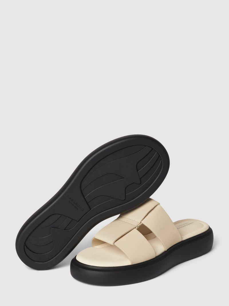 Pantoletten mit Plateausohle Modell 'BLENDA' in offwhite
