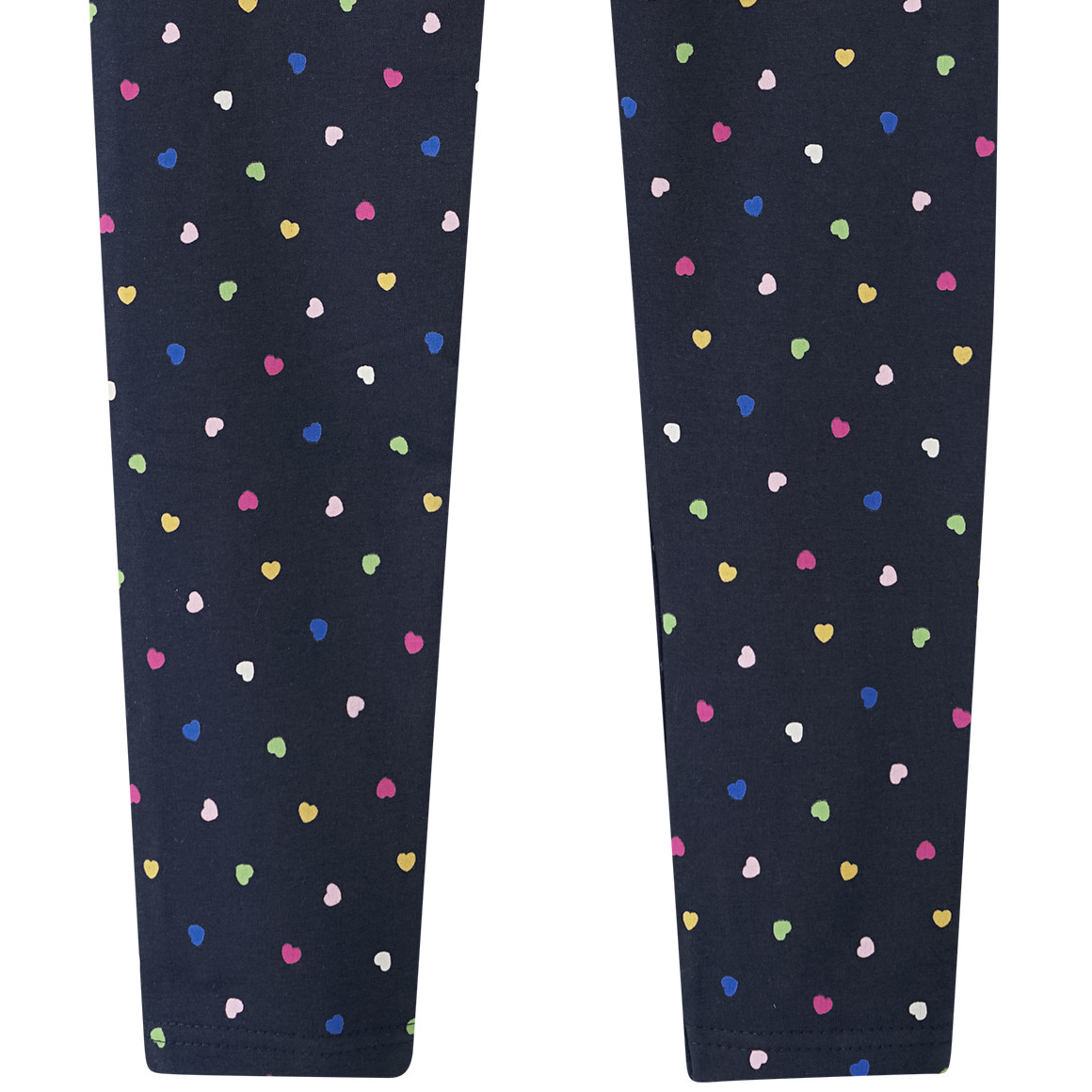 Mädchen Sweatleggings mit bunten Herzchen