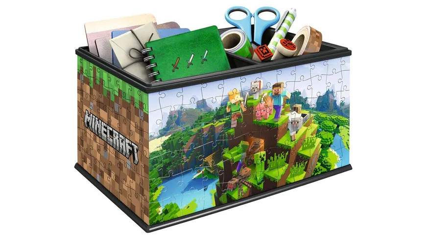 Ravensburger Puzzle - 3D Puzzles - Aufbewahrungsbox Minecraft - 216 Teile