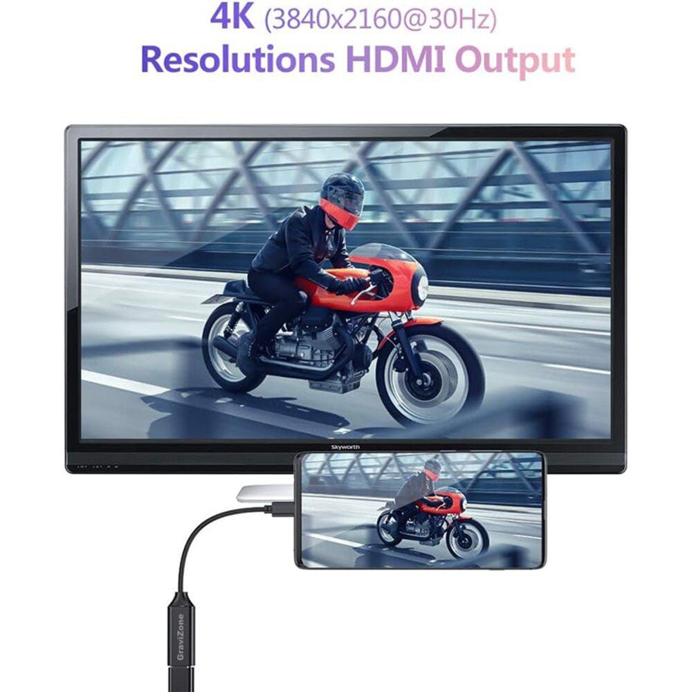 Gravizone Usbc zu Hdmi Adapter PC Laptop Notebook HDMI-Adapter Usb Typ C zu Hdmi