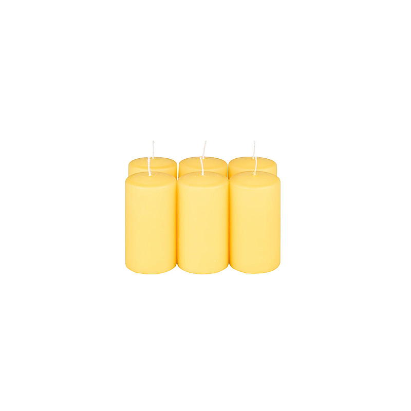 Vie Home Kubbelys 6-pk 6x11 cm gul