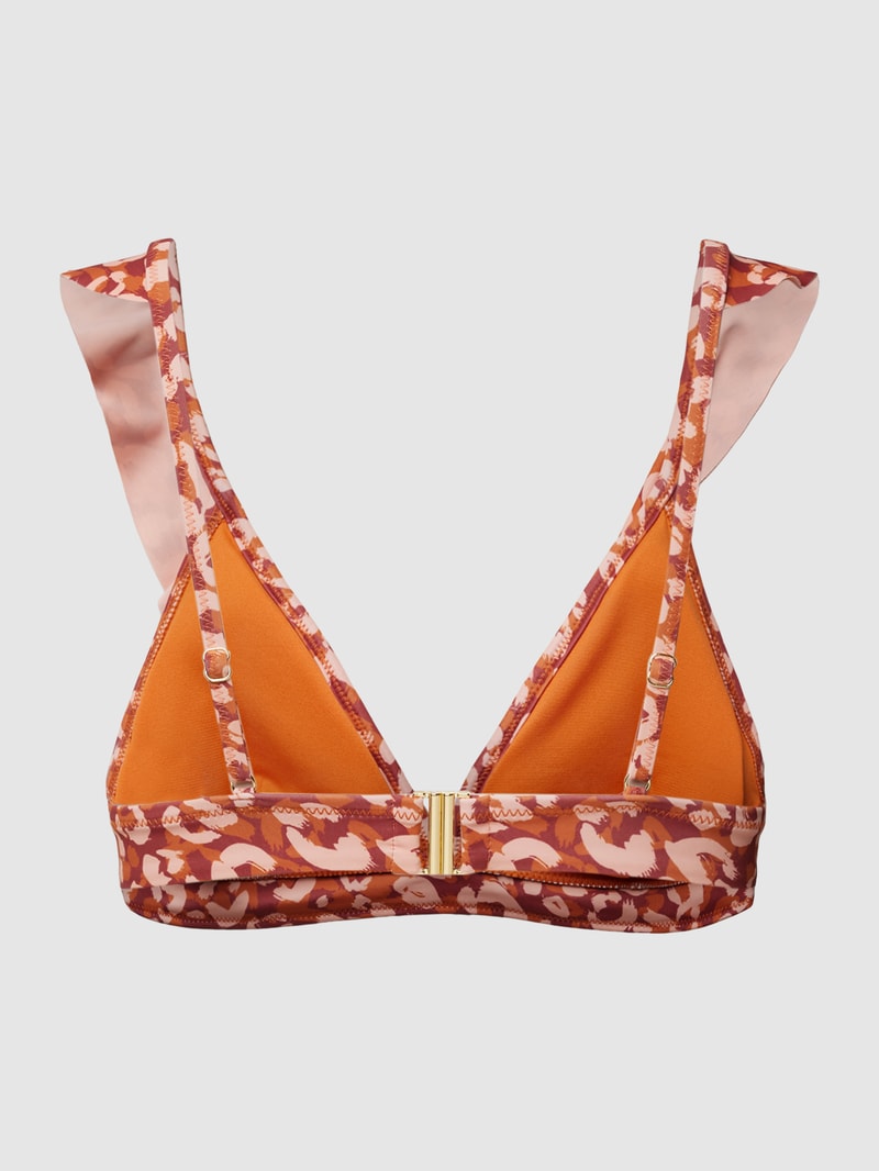 Bikini-Oberteil mit Allover-Muster Modell 'BOBBY' in rosa