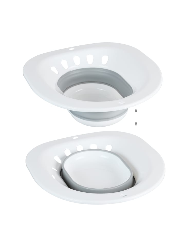 relaxdays Sitzbad in Weiß/ Grau - (B)36 x (H)12 x (T)39 cm günstig kaufen onesize