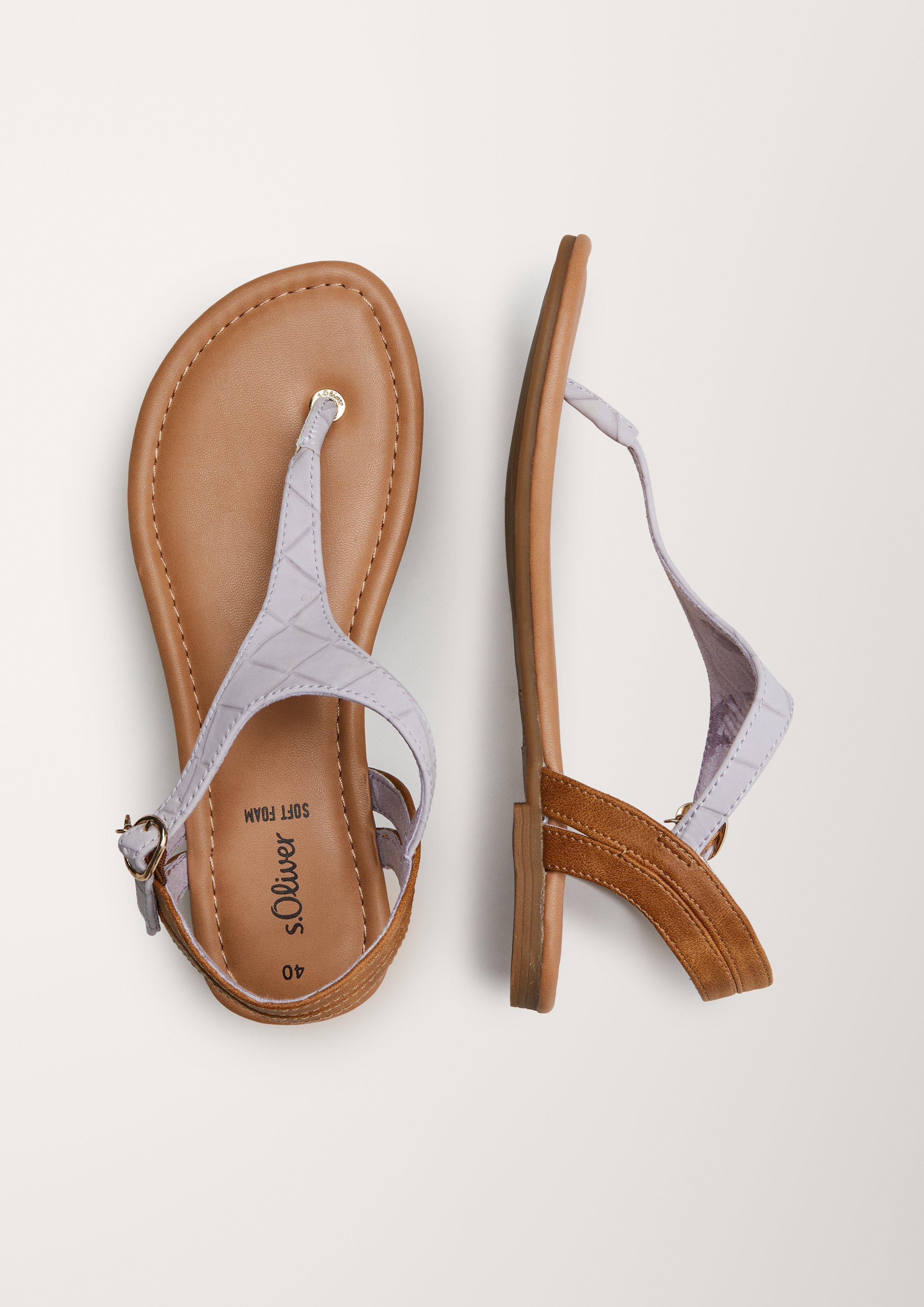 Sandalen in Leder-Optik  6005371-597