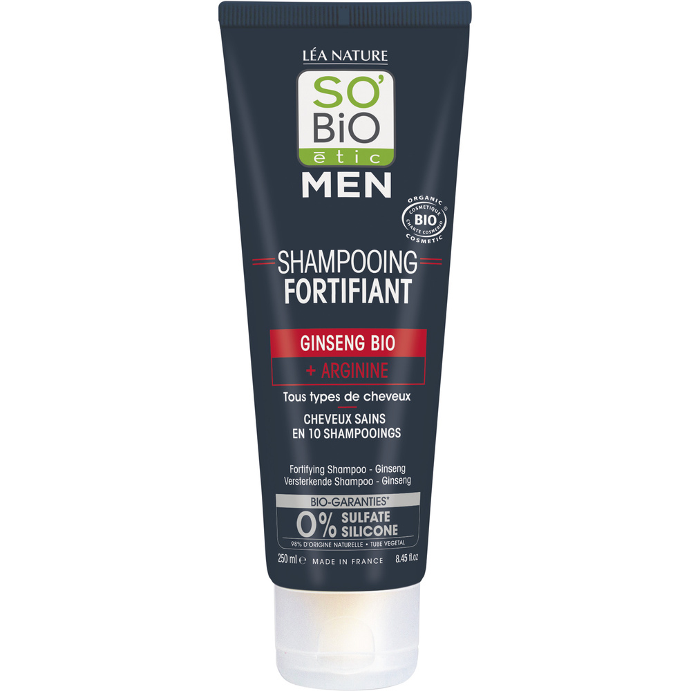 LÉA NATURE SO BiO étic Shampooing men Fortifiant, Ginseng Shampooing