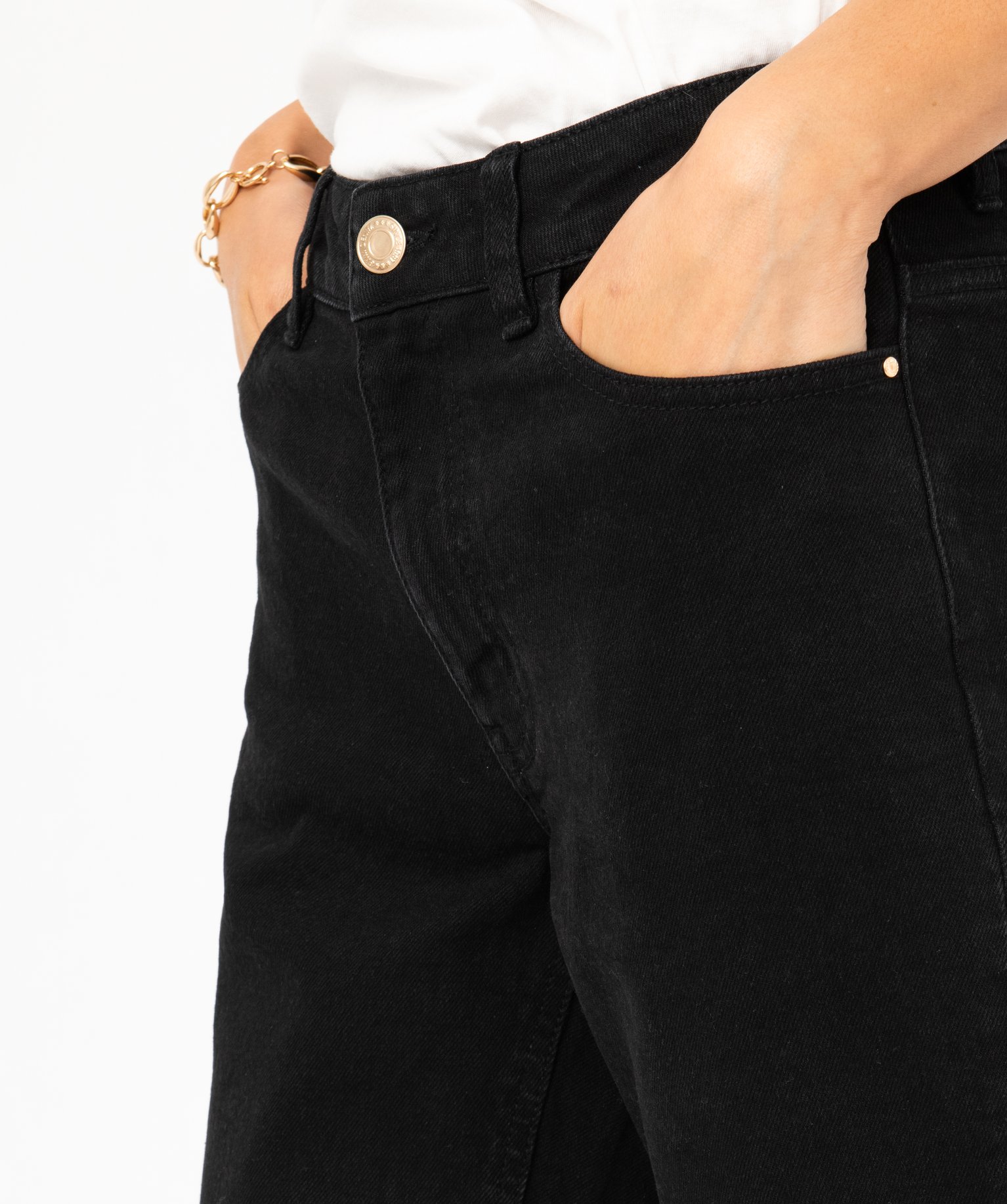 Jean Mom taille haute femme noir | GEMO