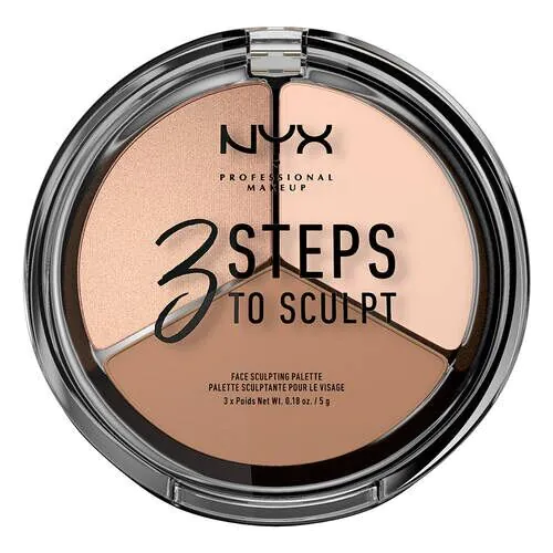 NYX 3 žingsniai, kaip suformuoti „Fair Contour“ paletę