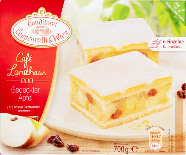 Coppenrath & Wiese Café Landhaus Gedeckter Apfel-Blechkuchen