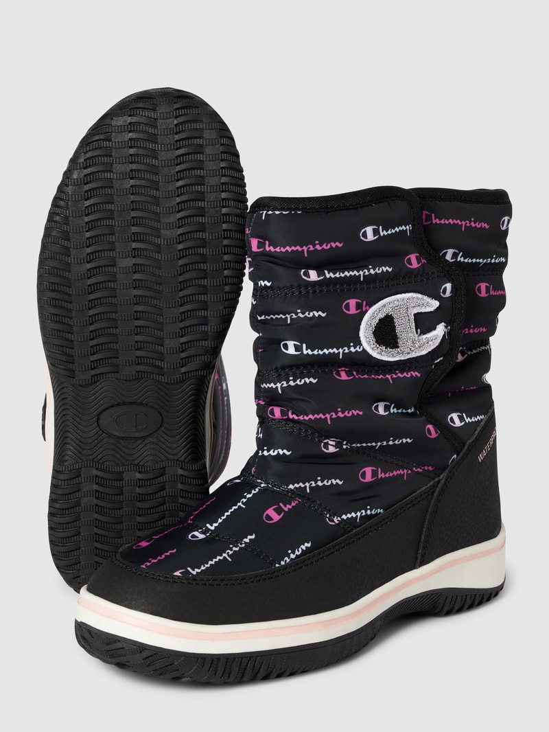 Boots mit Allover-Logo Modell 'FLAKEY' in schwarz