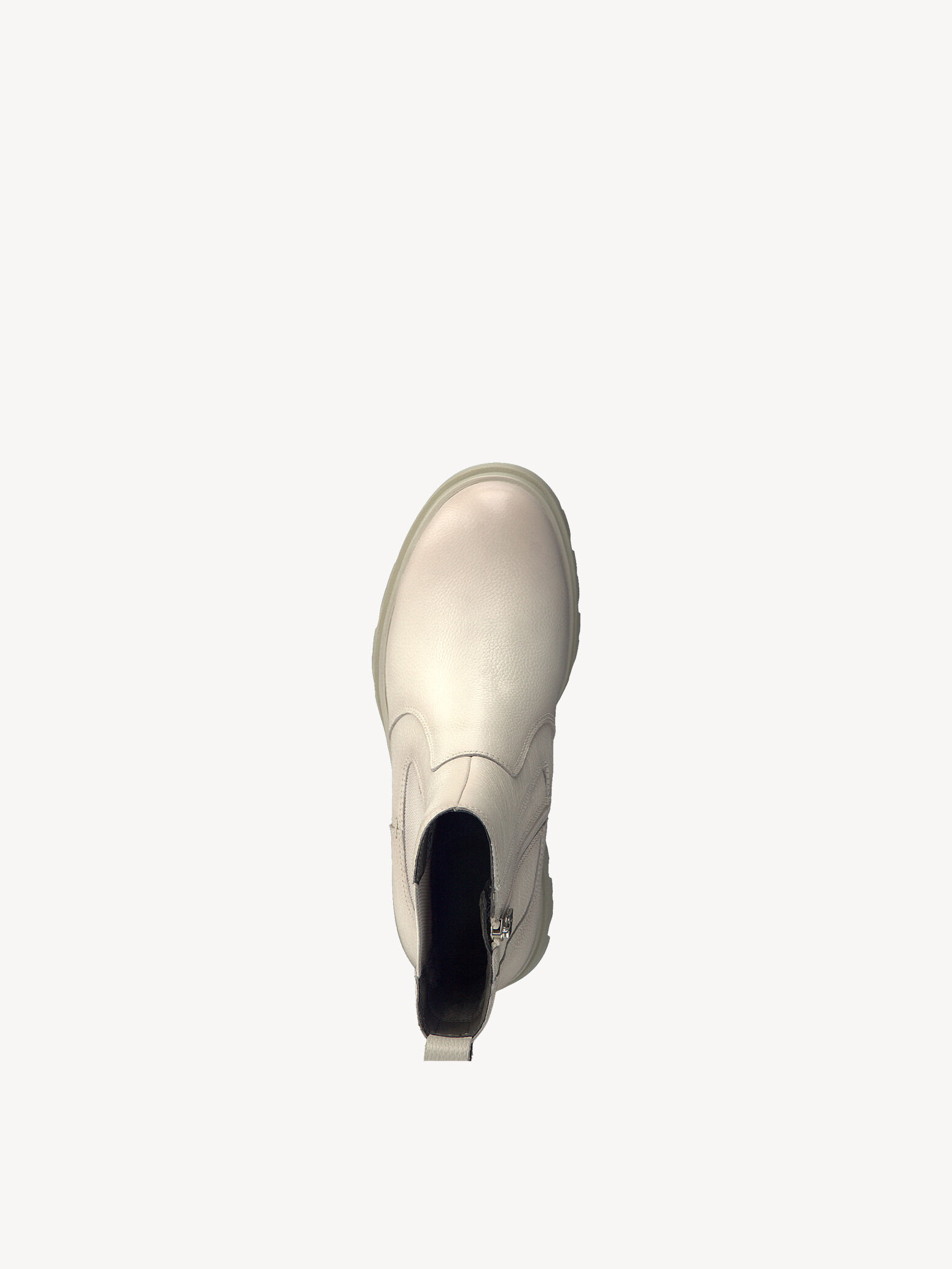 Bottine Chelsea en cuir - beige