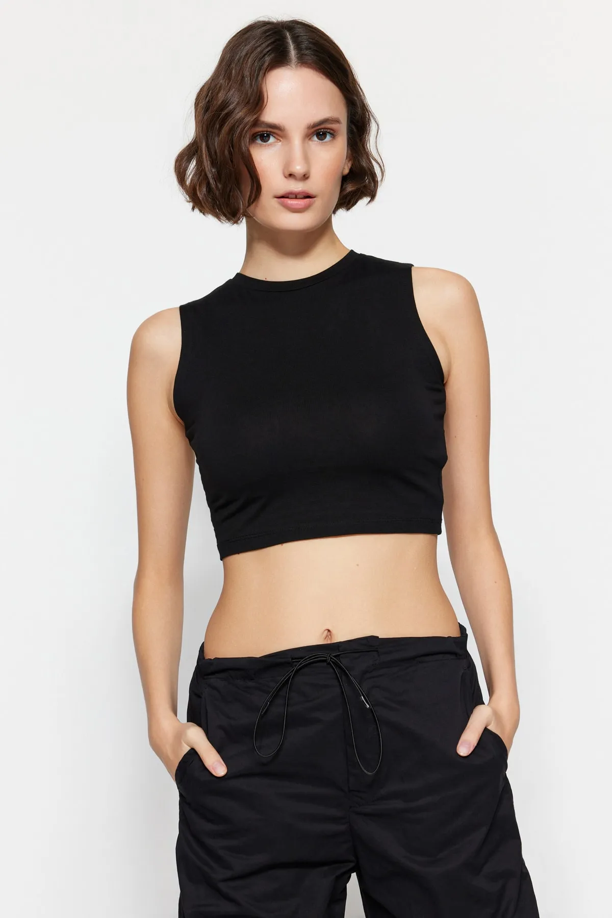 Trendyol Collection  Unterhemd - Schwarz - Slim Fit