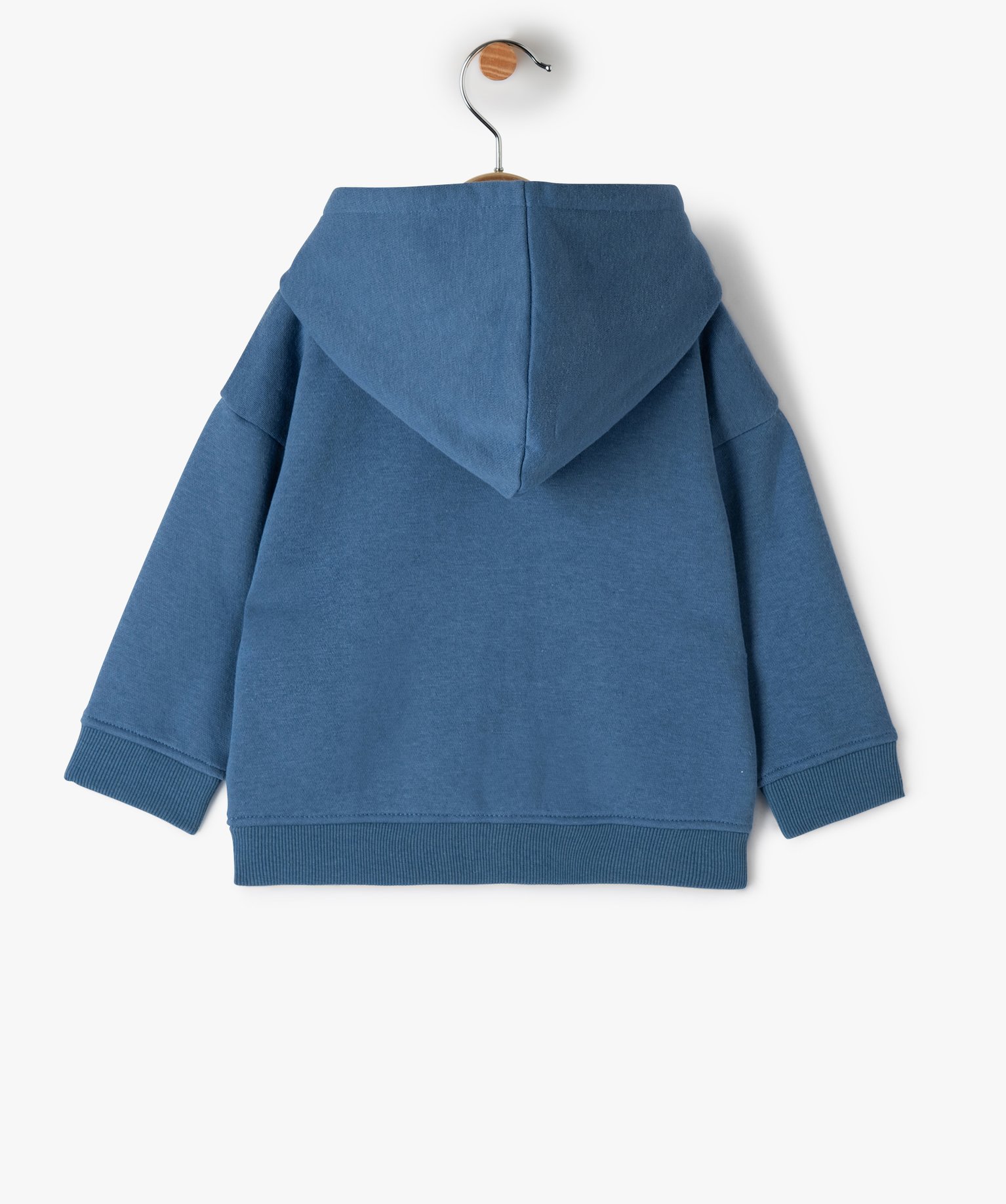 Sweat zippé molletonné à capuche bébé Garçon bleu | GEMO