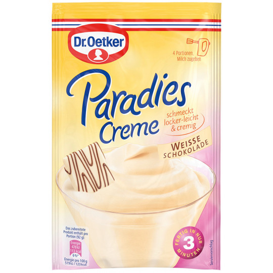 Dr.Oetker Paradies Creme weisse Schokolade 70G
