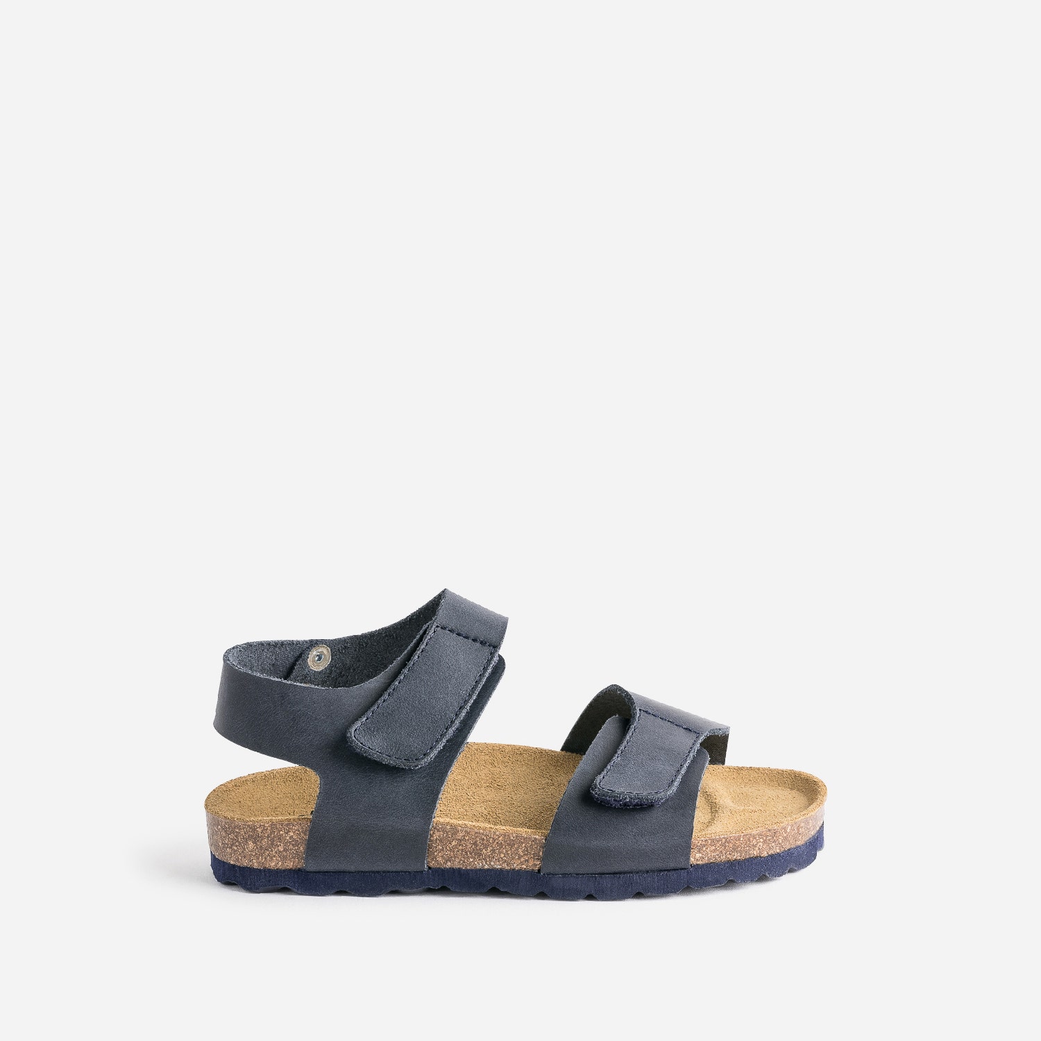 Sandale anatomique BUGGY marine en cuir