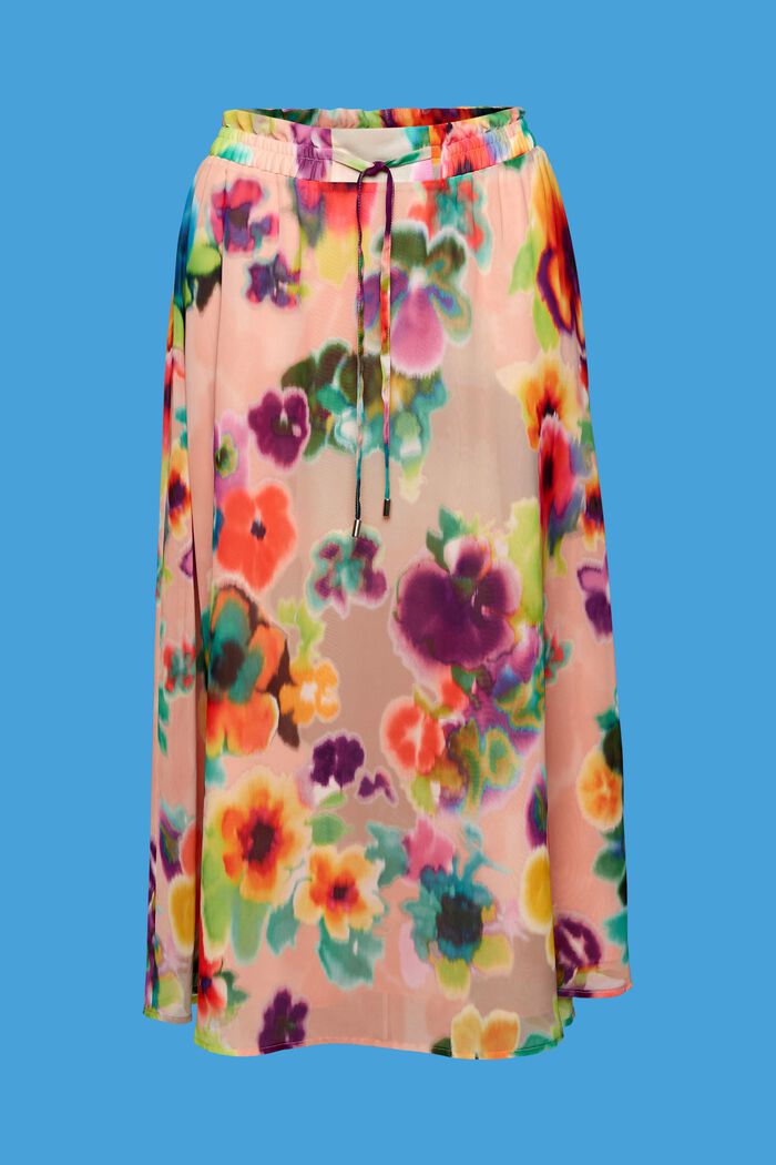 Midirock mit farbenfrohem Print