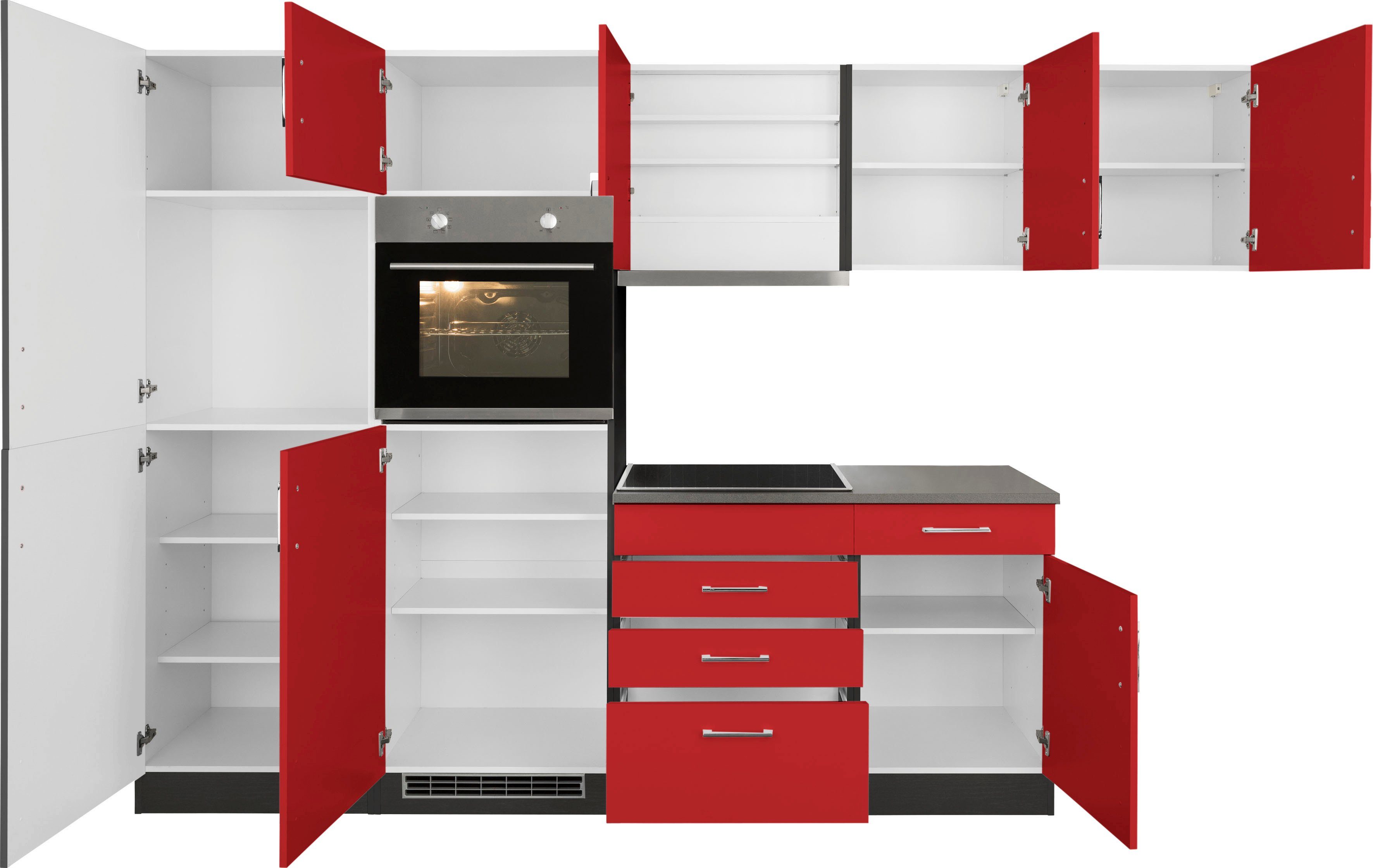 HELD MÖBEL Winkelküche Paris, Stellbreite 290/220 cm, wahlweise mit Induktionskochfeld