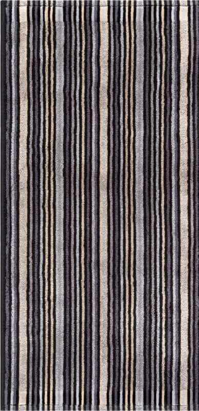 Egeria Combi Stripes Handtuch Anthrazit 50 x 100 cm