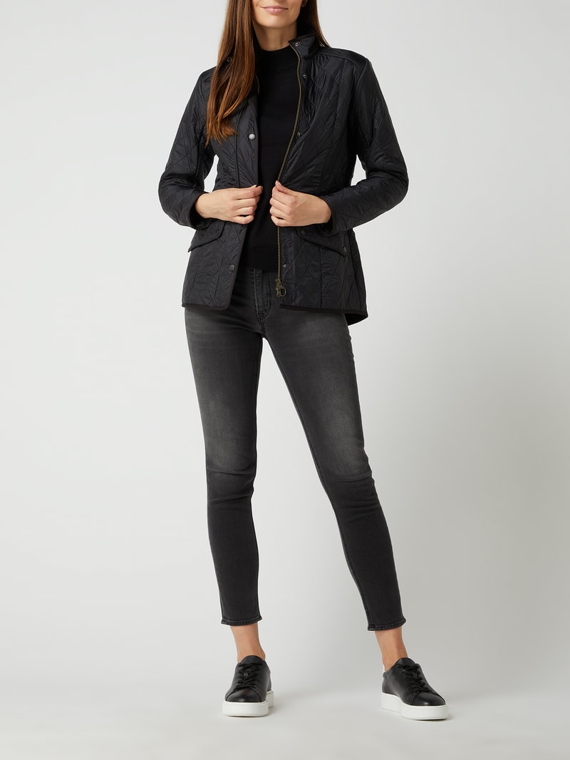 Steppjacke mit Fleecefutter Modell 'Cavalry' in schwarz