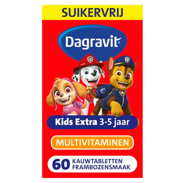 Dagravit Kids-Xtra Ryhmä Hau 3-5 vuotta Pureskelutabletit 60 kpl