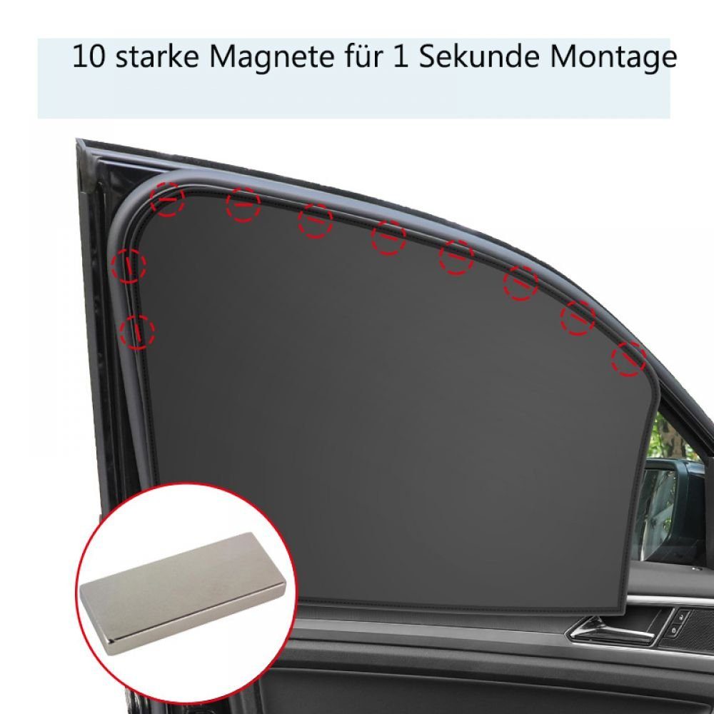 GelldG Autosonnenschutz Sonnenschutz Auto Vorhang Sonnenschutz Auto Magnetisch für UV-Schutz
