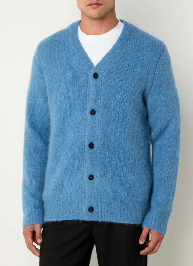 Cardigan gros tricotat cu amestec de lână alpaca