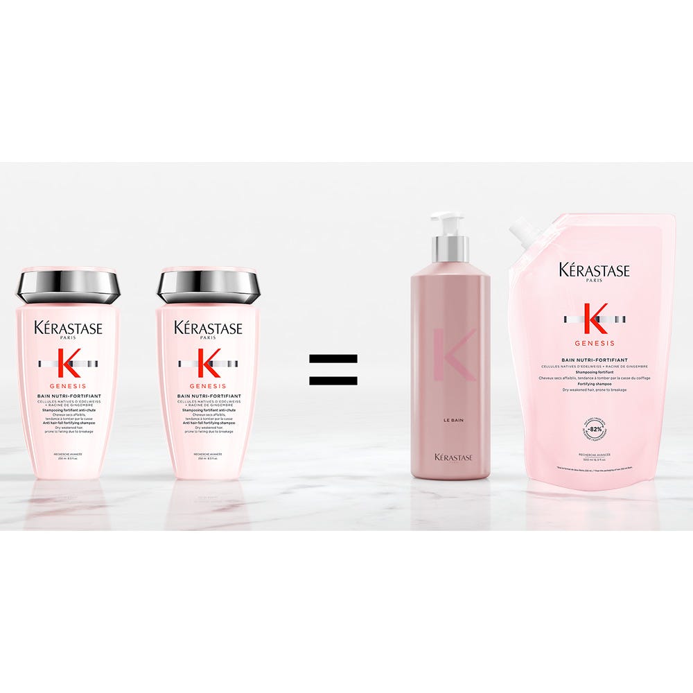 Kérastase Genesis Bain Nutri-Fortifant Refill Pouch 500 ml + Alu-Flasche