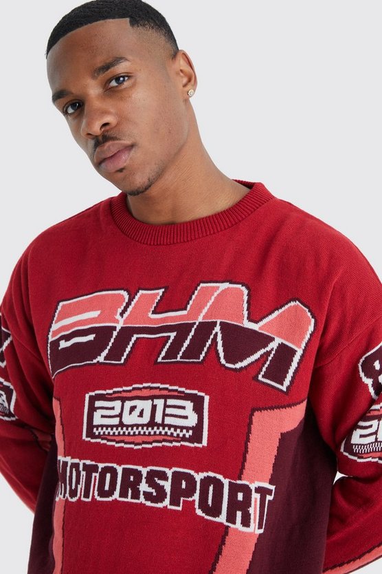 Kastiger Moto-Strickpullover