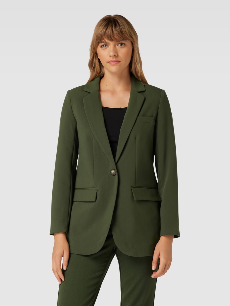 Blazer mit Reverskragen Modell 'Sigrid' in olivgrün