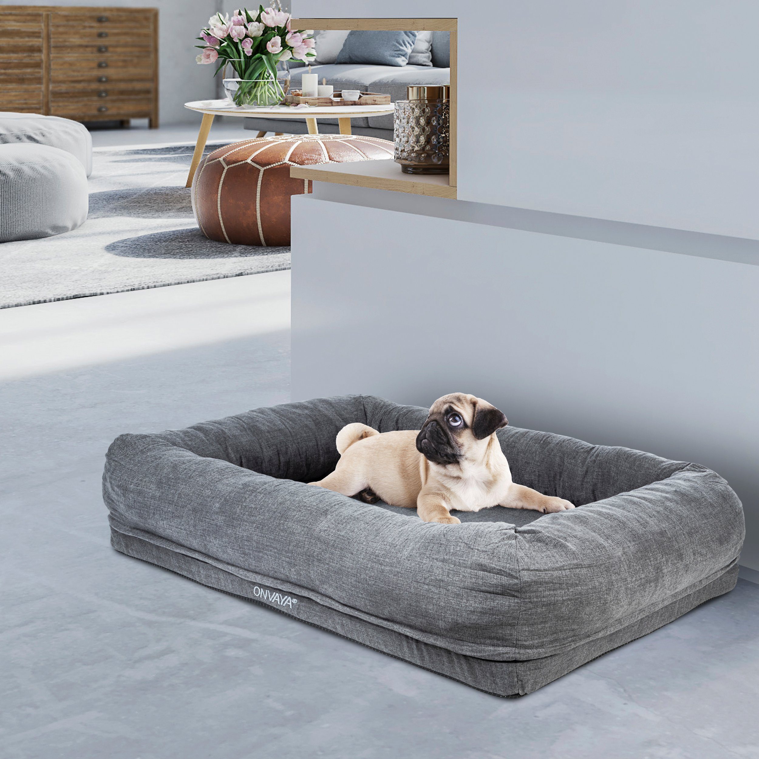 ONVAYA Hundematte Hundebett, Waschbar, passend für ONVAYA® Hundekissen S -XXL