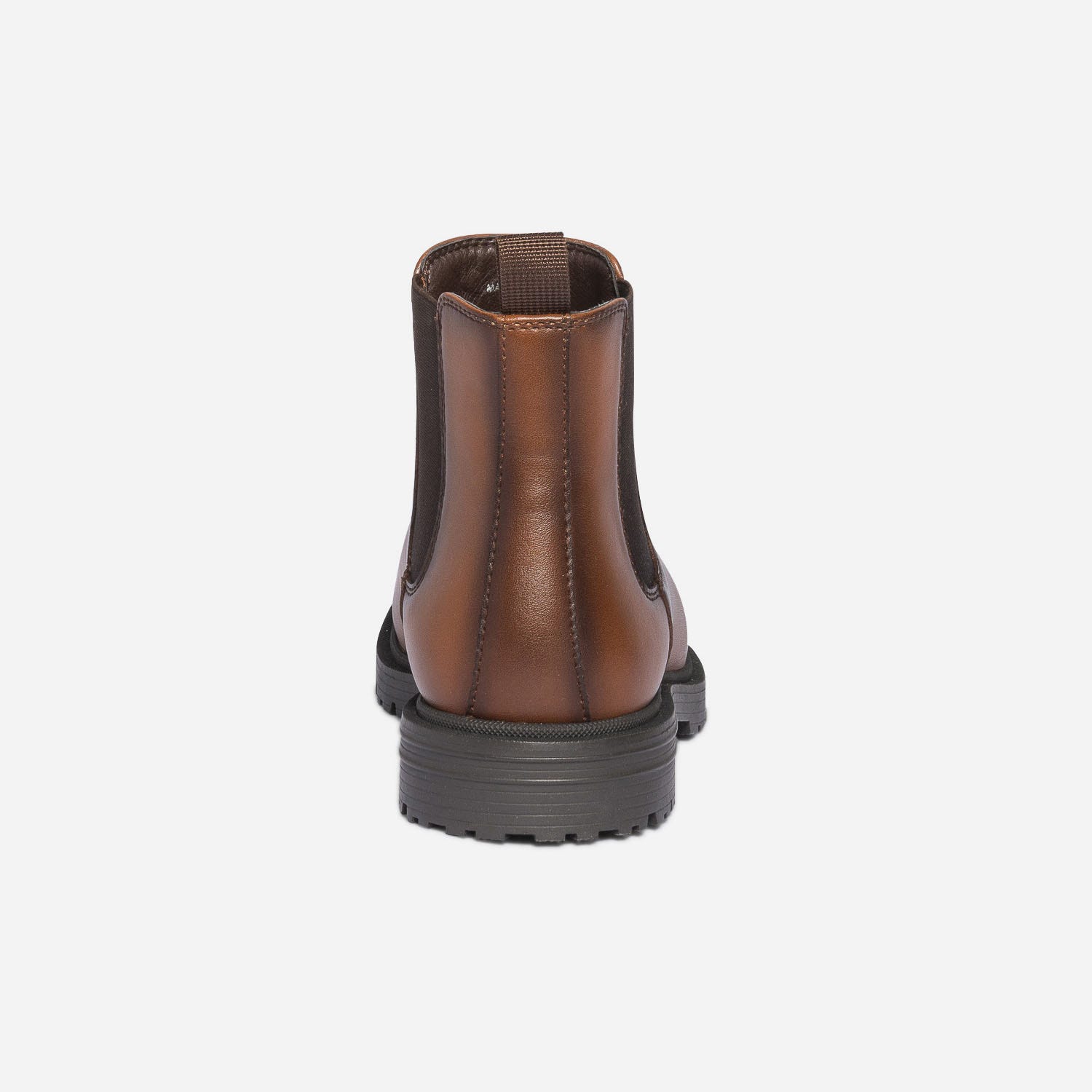 Chelsea boots cognac en semelle crantée